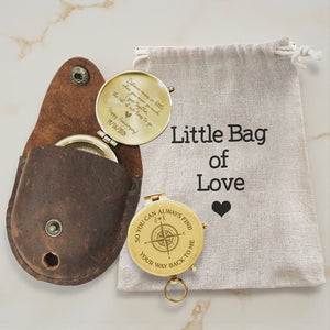 Personalized Engraved Bronze Compass - Handmade 1 year Anniversary Gift for Couples | Custom Name, Date - Gpb26262