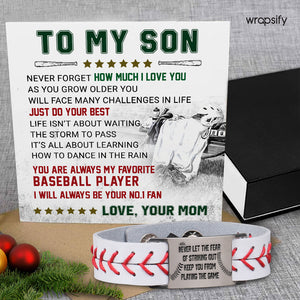 Baseball Bracelet - Baseball - To My Son - From Mom - Just Do Your Best - Gbzj16031