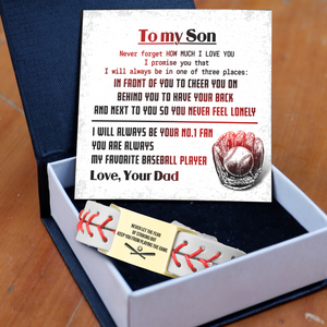 Personalized Baseball Bracelet For Son From Dad - Gbzj16002