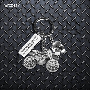 Dirt Bike Helmet Keychain - Biker - To My Dirt Bike Girl - I Will Be There Right Beside You - Gkey13001