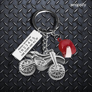 Dirt Bike Helmet Keychain - Biker - To My Grandson - Just Believe In Yourself - Gkey22003