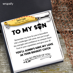 Spoon Fishing Lure - Fishing - To My Son - I Am So Proud Of You - Gfaa16015