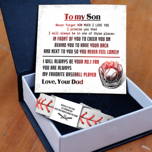 Personalized Baseball Bracelet For Son From Dad - Gbzj16002