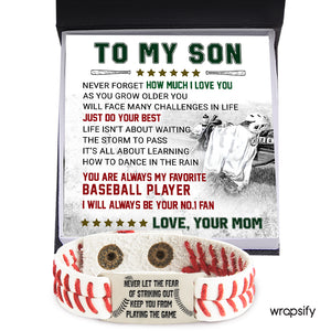 Baseball Bracelet - Baseball - To My Son - From Mom - Just Do Your Best - Gbzj16031