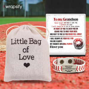 Personalized Baseball Bracelet - Baseball - To My Grandson - Never Forget How Much I Love You - Gbzj22001