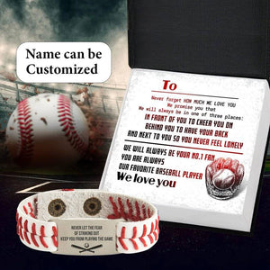 Personalized Baseball Bracelet - Baseball - To Our Grandson - Never Feel Lonely - Gbzj22003