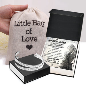 Personalized Viking Rune Couple Bracelets - To My Shieldmaiden - I Love You To Valhalla And Back - Gbt13024