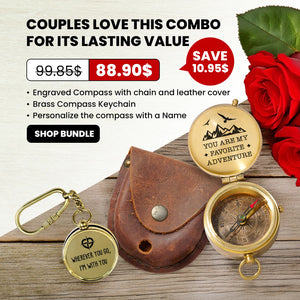 Combo Personalized Engraved Compass and Keychain - To My Loved One - Gpc26003