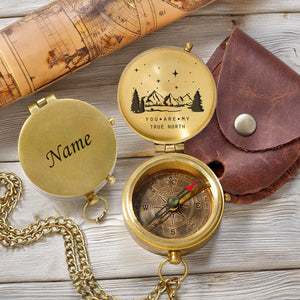 Combo Personalized Engraved Compass and Keychain - To My Man - Gpc26002