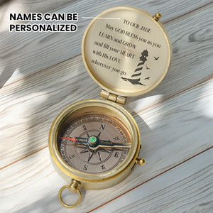 One Step with Faith, Forever Guided - May God Bless You - Baptism & Communion Compass - Gpb16096