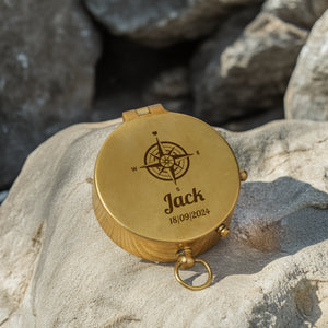 Personalized Compass Gift Romantic Gift For Couples, Long Distance Love, Valentine Gift For Husband & Wife - Gpb14002