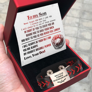 Personalized Baseball Bracelet For Son From Dad - Gbzj16002