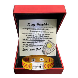 Personalized Softball Bracelet - Softball - To My Daughter - From Dad - My Favorite Softball Player - Gbzk17002