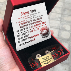 Personalized Baseball Bracelet For Son From Dad - Gbzj16002