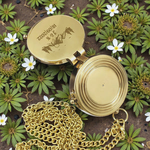 Personalized Engraved Bronze Compass - Handmade 1 year Anniversary Gift for Couples | Custom Name, Date - Gpb26272