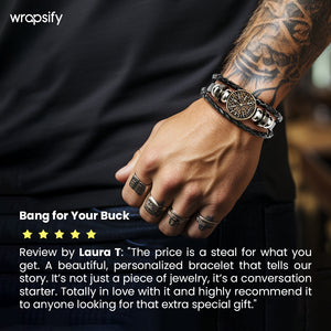 Unlock His Heart - Personalized Viking Compass Bracelets - Gbla26001