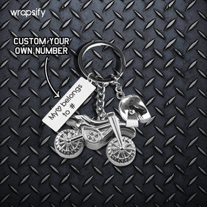 Personalized Dirt Bike Helmet Keychain - Biker - To My Man - The Greatest Motocross Rider Of My Life - Gkey26010
