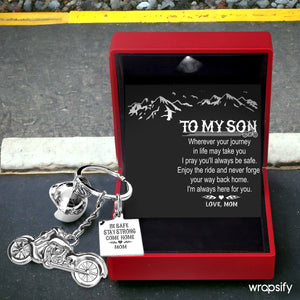 Classic Bike Keychain - To My Son from Mom -Be safe, stay strong, come home - Gkt16004