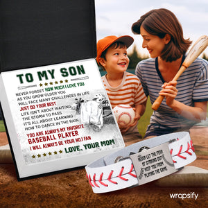 Baseball Bracelet - Baseball - To My Son - From Mom - Just Do Your Best - Gbzj16031