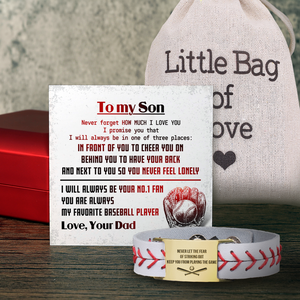 Personalized Baseball Bracelet For Son From Dad - Gbzj16002