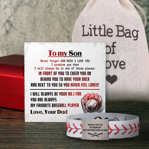 Personalized Baseball Bracelet For Son From Dad - Gbzj16002
