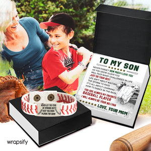 Baseball Bracelet - Baseball - To My Son - From Mom - Just Do Your Best - Gbzj16031