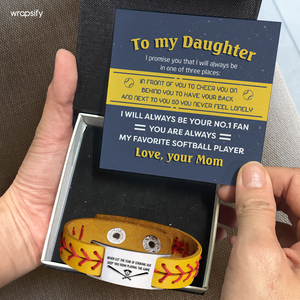 Personalized Softball Bracelet - Softball - To My Daughter - From Mom - I Will Always Behind You - Gbzk17003