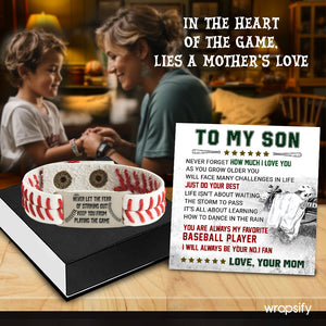 Baseball Bracelet - Baseball - To My Son - From Mom - Just Do Your Best - Gbzj16031
