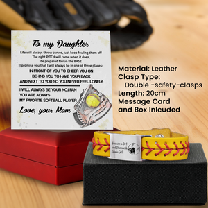 Personalized Softball Bracelet - Softball - To My Daughter - From Mom - Your No.1 Fan - Gbzk17001