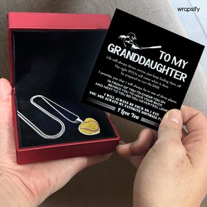 Personalized New Softball Heart Necklace - Softball - To My Granddaughter - I Will Always Be Your No.1 Fan - Gnep23004