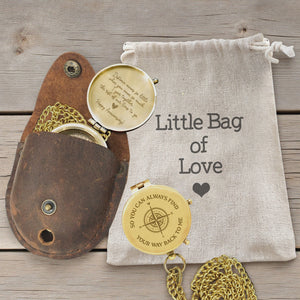 Personalized Engraved Bronze Compass - Handmade 1 year Anniversary Gift for Couples | Custom Name, Date - Gpb26262