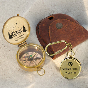 Combo Personalized Engraved Compass and Keychain - To My Man - Gpc26002