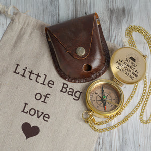 Personalized Compass Gift - So Even From Miles Away, Your Love Still Guides Them Home - Gpb26045