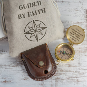 One Step with Faith, Forever Guided - God Will Show You The Right Way - Communion & Confirmation Compass - Gpb16087