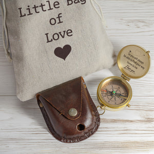 Personalized Compass Gift Anniversary Gift For Outdoorsy Man - You're Never Alone - Gpb14027