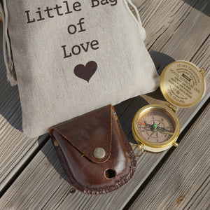 Personalized Engraved Compass - Family - To My Grandson - From Grandpa - I Hope You Will Always Be Safe - Gpb22008