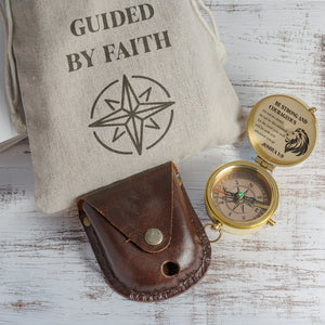 One Step with Faith, Forever Guided - Be Strong And Courageous - Confirmation Compass - Gpb16080