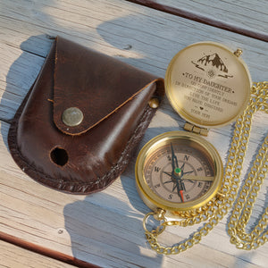 Personalized Engraved Compass - Family - To My Daughter - From Mom - Live The Life You Have Imagined - Gpb17007