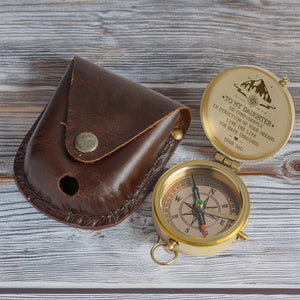 Personalization Engraved Compass - Family - To My Daughter - From Dad - Live The Life You Have Imagined - Gpb17006