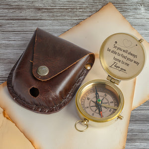 Personalized Compass Gift - For The One Who Needs Reminding - You’re Never Alone - Gpb14026