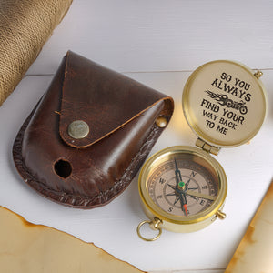 Personalized Motorcycle Compass Gift - When The Road Separates You, This Keeps You Close - Gpb26001
