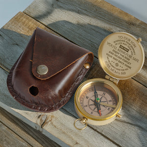 Personalized Engraved Compass - Family - To Our Son - We Pray You'll Always Be Safe - Gpb16010