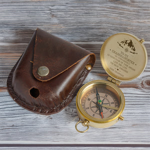Personalized Engraved Compass - Family - To My Granddaughter - From Granddad - Live The Life You Have Imagined - Gpb23008