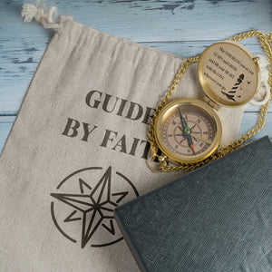 One Step with Faith, Forever Guided - May God Bless You - Baptism Compass - Gpb16096