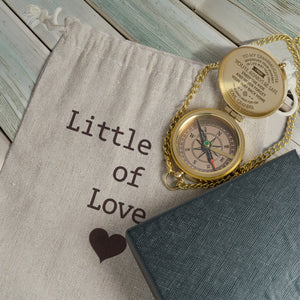 Personalized Engraved Compass - Family - To My Granddaughter - From Grandpa - I Pray You'll Always Be Safe - Gpb23003