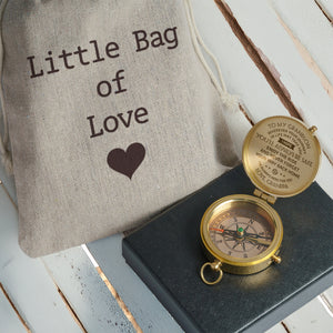 Personalized Engraved Compass - Family - To My Grandson - From Grandpa - I Hope You Will Always Be Safe - Gpb22008