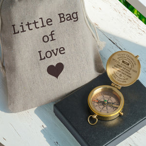 Personalized Engraved Compass - Family - To My Grandson - From Grandpa - I Pray You'll Always Be Safe - Gpb22004