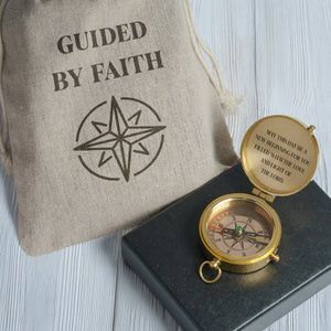 One Step with Faith, Forever Guided - May This Day Be A New Beginning For You - Communion & Confirmation Compass - Gpb16086