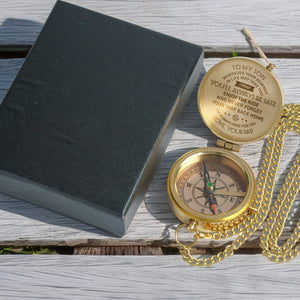Personalized Engraved Compass - To My Son, I Pray You'll Always Be Safe - Love, Your Dad - Gpb16003
