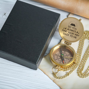 Personalized Compass Gift - So Even From Miles Away, Your Love Still Guides Them Home - Gpb26045
